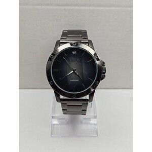 Relic By Fossil Rylan Diamond Black Steel Mens Quartz Watch ZR97014 New Battery